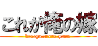 これが俺の嫁 (korega oreno yome)