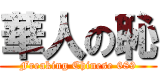 華人の恥 (Freaking Chinese 689)