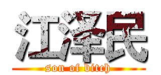江泽民 (son of bitch)