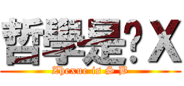 哲學是傻Ｘ (Zhexue is S B)