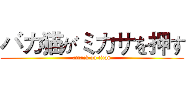 バカ猫がミカサを押す (attack on titan)
