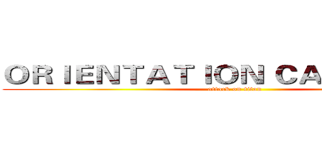 ＯＲＩＥＮＴＡＴＩＯＮ ＣＡＭＰ ２０１３ (attack on titan)