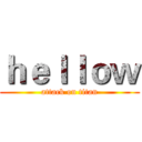 ｈｅｌｌｏｗ (attack on titan)