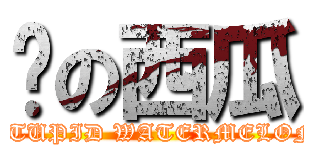 傻の西瓜 (STUPID WATERMELON)