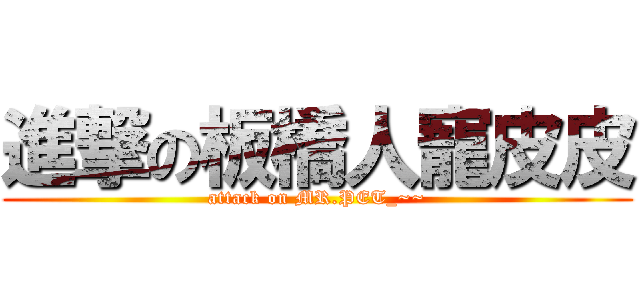 進撃の板橋人寵皮皮 (attack on MR.PET_~~)
