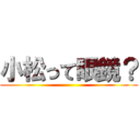 小松って眼鏡？ ()