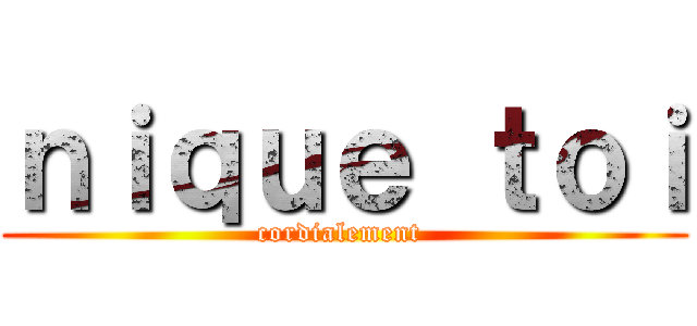 ｎｉｑｕｅ ｔｏｉ (cordialement )