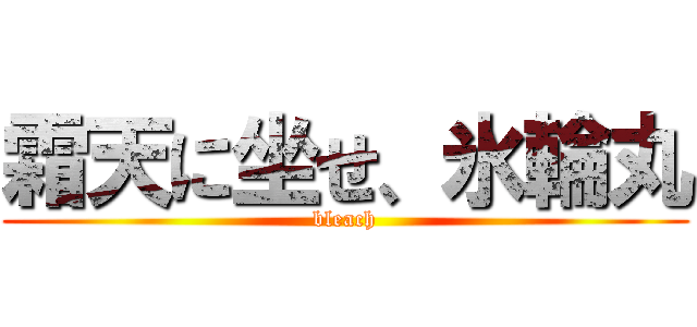 霜天に坐せ、氷輪丸 (bleach)