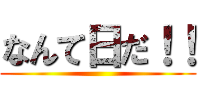 なんて日だ！！ ()