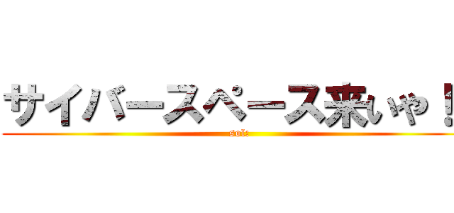 サイバースペース来いや！！ (sol:)
