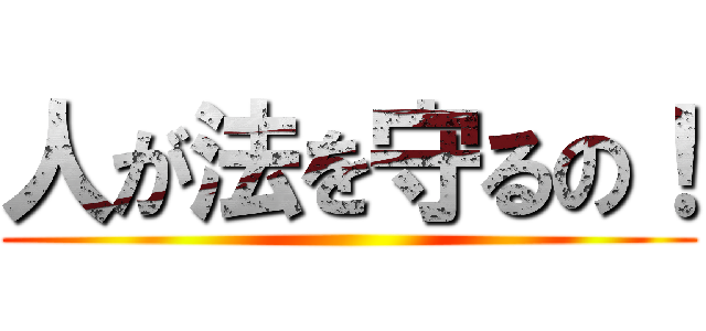 人が法を守るの！ ()
