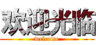 欢迎光临 (welcome)