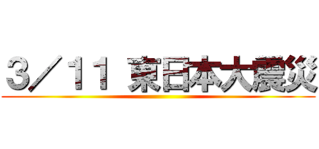 ３／１１ 東日本大震災 ()