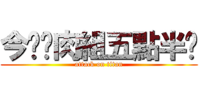 今晚烤肉組五點半啊 (attack on titan)