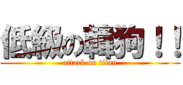 低級の韓狗！！ (attack on titan)