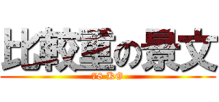 比較重の景文 (78 KG)