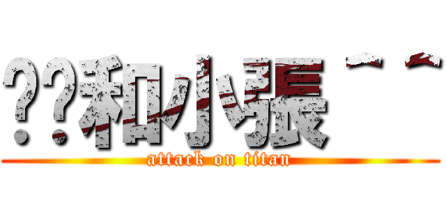 瑄瑄和小張＾＾ (attack on titan)