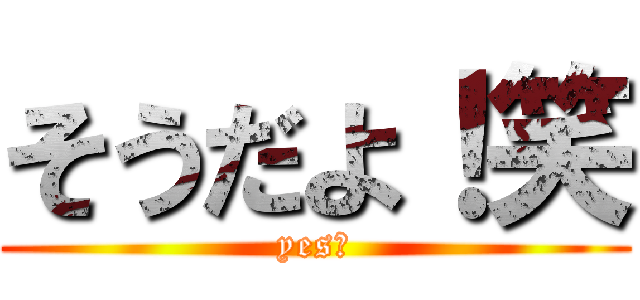 そうだよ！笑 (yes！)