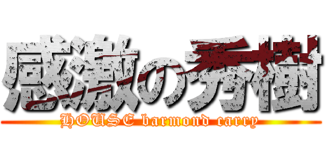 感激の秀樹 (HOUSE barmond carry)