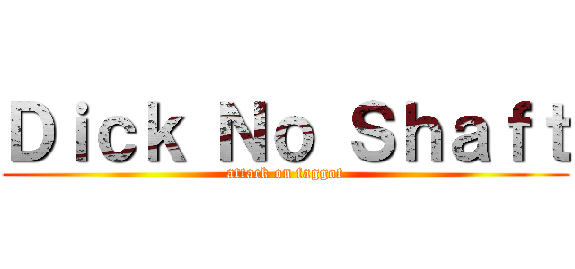 Ｄｉｃｋ Ｎｏ Ｓｈａｆｔ (attack on faggot)