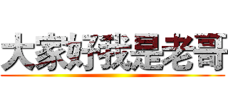 大家好我是老哥 ()