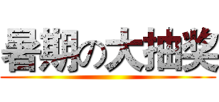 暑期の大抽奖 ()