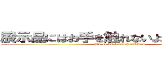 展示品にはお手を触れないようお願いします (Please don't touch exhibits)