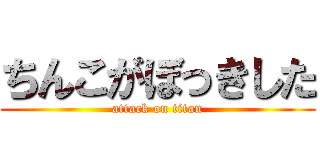 ちんこがぼっきした (attack on titan)