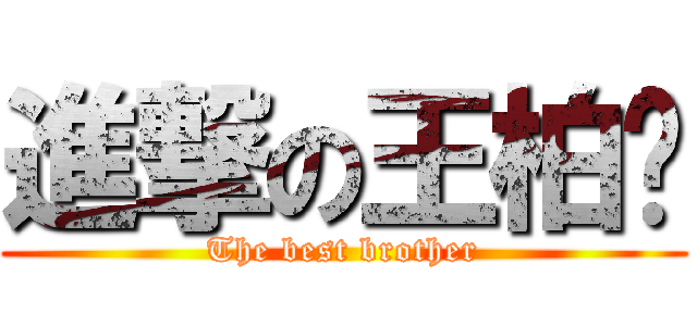 進撃の王柏崴 (The best brother)