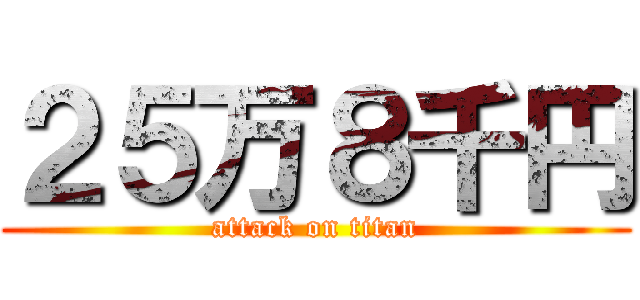 ２５万８千円 (attack on titan)
