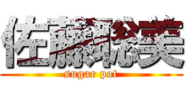佐藤聡美 (sugar pot)