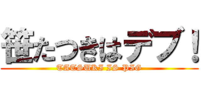 笹たつきはデブ！ (TATSUKI IS PIG)