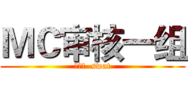 ＭＣ审核一组 (副组长  swat)
