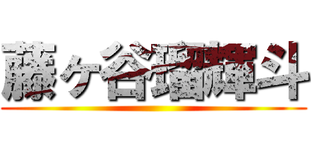 藤ヶ谷瑠輝斗 ()