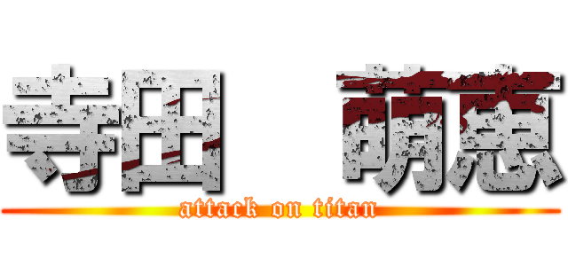 寺田  萌恵 (attack on titan)