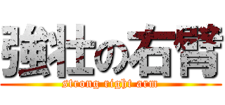 強壮の右臂 (strong right arm)