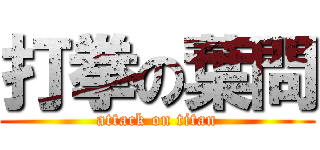 打拳の葉問 (attack on titan)