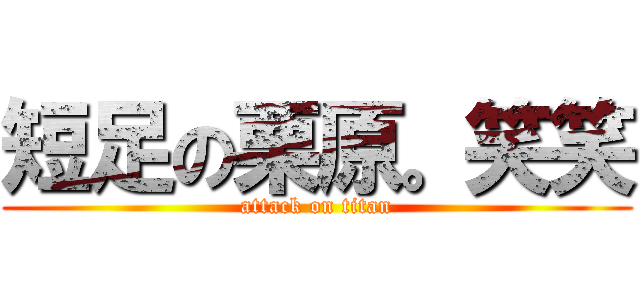 短足の栗原。笑笑 (attack on titan)