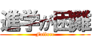 進学が困難 (Failure)