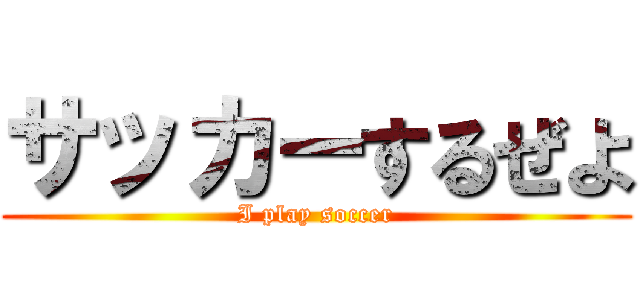 サッカーするぜよ (I play soccer)