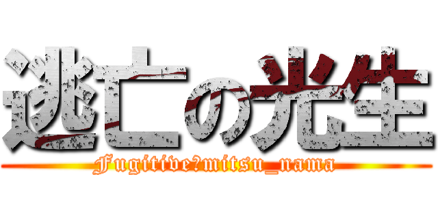 逃亡の光生 (Fugitive　mitsu_nama)