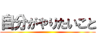 自分がやりたいこと ()