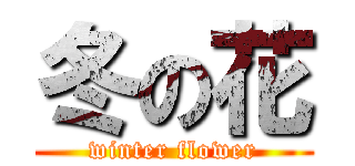 冬の花 (winter flower)