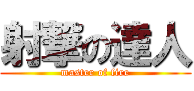 射撃の達人 (master of fire)