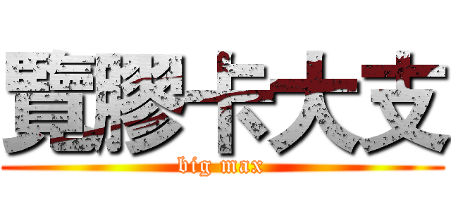 覽膠卡大支 (big max)