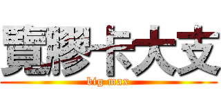 覽膠卡大支 (big max)