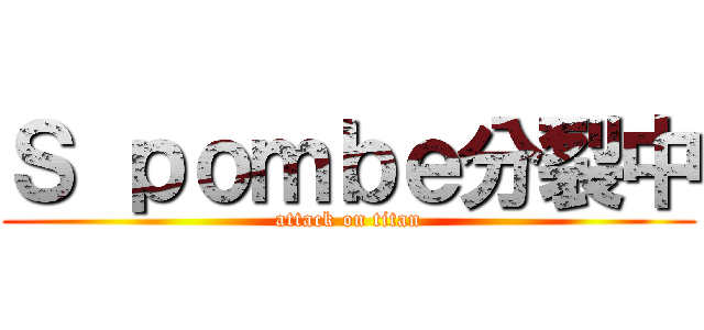 Ｓ ｐｏｍｂｅ分裂中 (attack on titan)