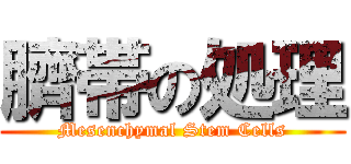 臍帯の処理 (Mesenchymal Stem Cells)