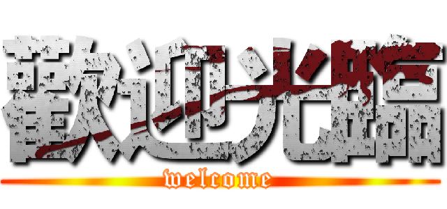 歡迎光臨 (welcome)