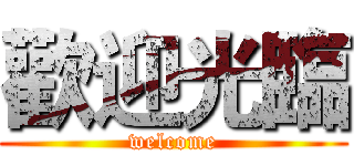 歡迎光臨 (welcome)